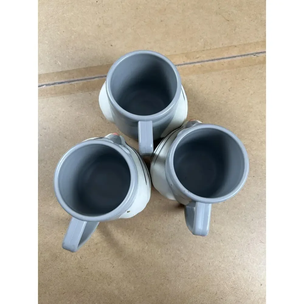 Vintage McDonalds Gray Bugs Bunny Mug Lot Of 3 Warner Bros 1992 Made In China